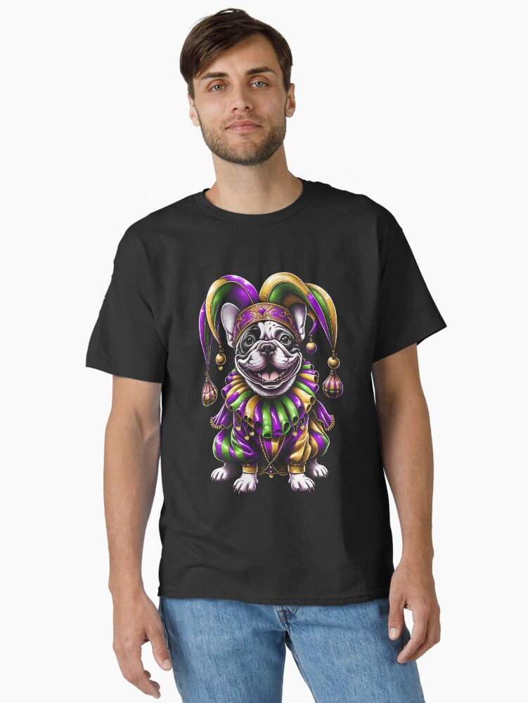 French Bulldog Dog Mardi Gras Festival Clown Carnival Celebration Classic T Shirt T Shirt Limited Vibe