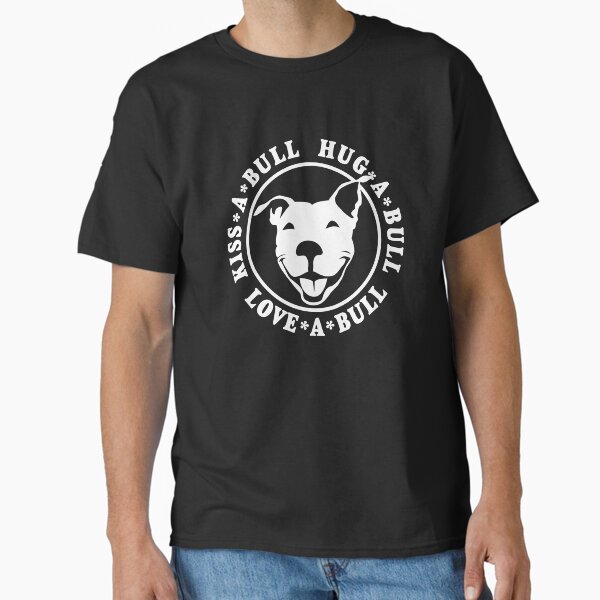 Love-A-Bull Pitbull Bully Dog Rescue | NickerStickers® on Redbubble Classic T-Shirt for Sale by NickerStickers