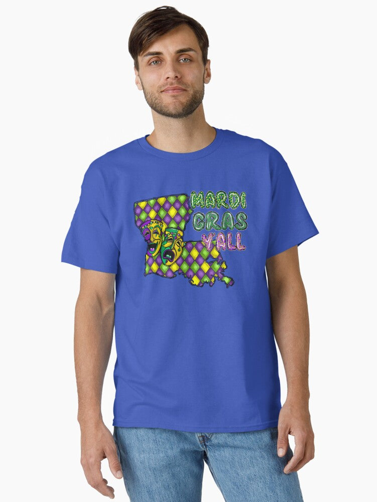 Mardi Gras Y All Classic T Shirt T Shirt Cute Design