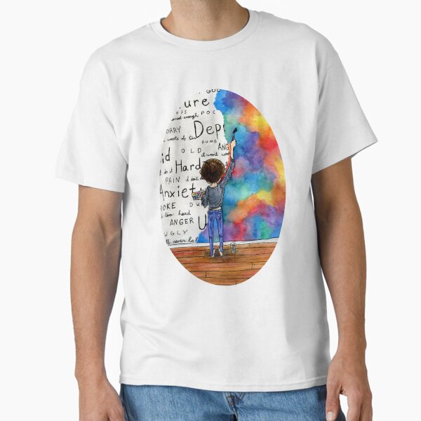 "Always Keep Fighting Watercolor Painting (2015) REVAMP" Classic T-Shirt for Sale by arlieopal