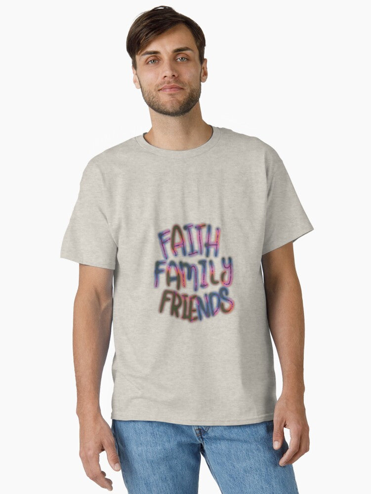 Family faith and friends dark Classic Shirt T Shirt Premium Quality