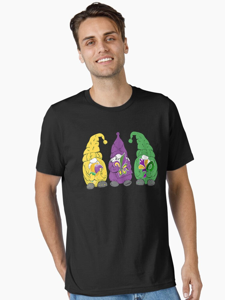 Three Gnomes Mardi Gras Costume Party Lover Outfit Essential T Shirt T Shirt Minimal Style