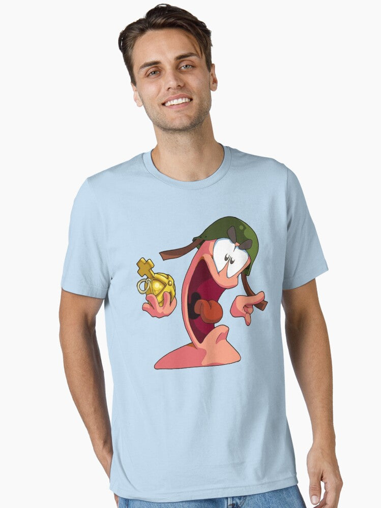 worms shirts gaming gamer Fitted Shirt Essential Shirt Fitted T Shirt Premium Quality