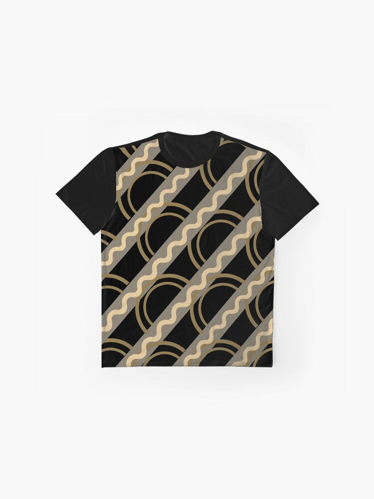 Gold Waves and Hills Graphic T-Shirt