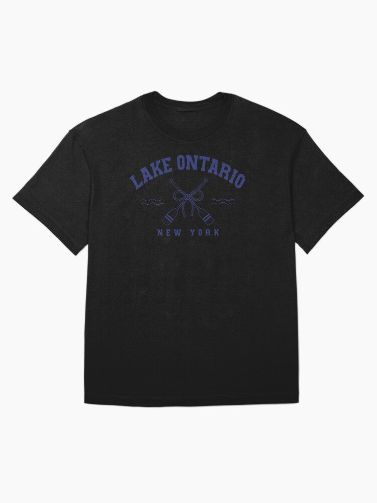 Lake Ontario New York Anchor Souvenir Summer Vacation Gift for Lovers Great Lakes Adventure Travel Oversized T-Shirt