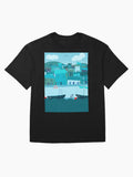 Harbour Scene Oversized T-Shirt