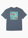 Gold Fishes in the Ocean Oversized T-Shirt