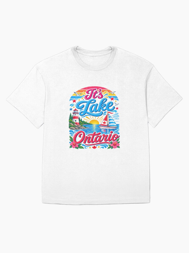 Cool Lake Ontario Lover Shirt, It's Gift, Graphic Tee Oversized T-Shirt