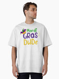 Funny Mardi Gras Dude 2022 Purple Lucky Tree Oversized T Shirt T Shirt Premium Print