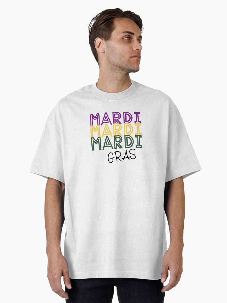Mardi Gras Oversized T Shirt T Shirt Everyday Wear
