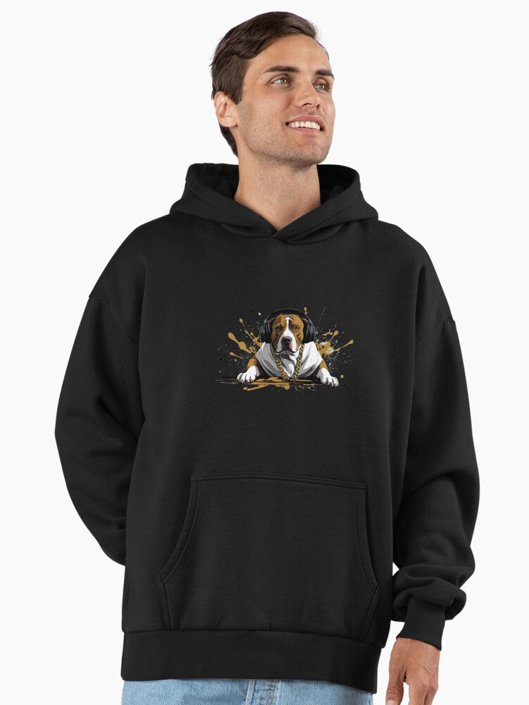 Pitbull dog pit bull Terrier street style style vector splatter Premium Oversized Hoodie Hoodie Gift Ready
