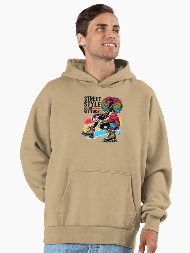 Street Style with ATTITUDE Cool Girl Premium Oversized Hoodie Hoodie Clean Design