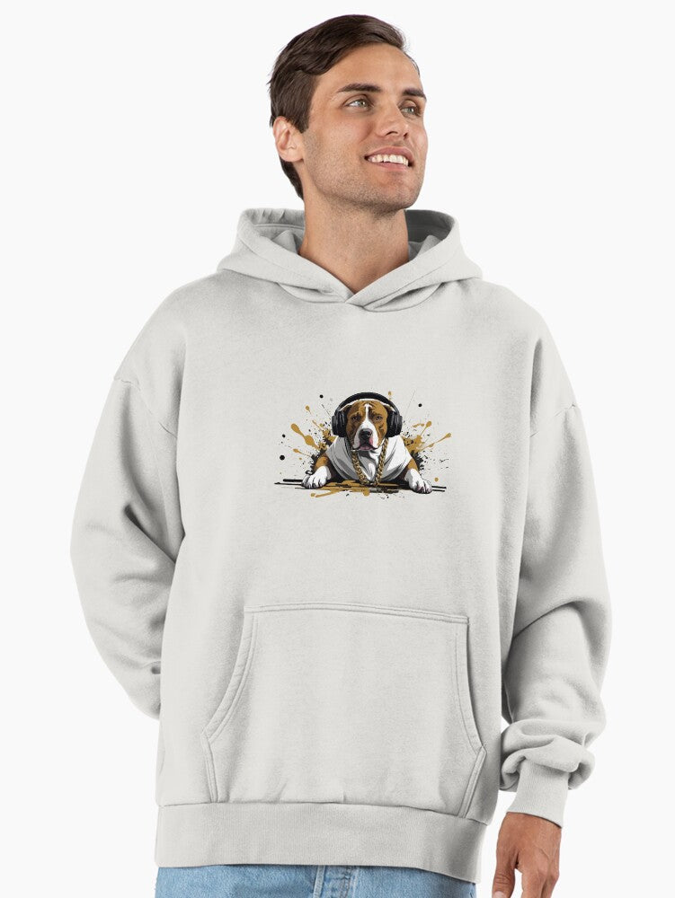 Copy of Pitbull dog pit bull Terrier street style style vector splatter Premium Oversized Hoodie Hoodie Premium Print