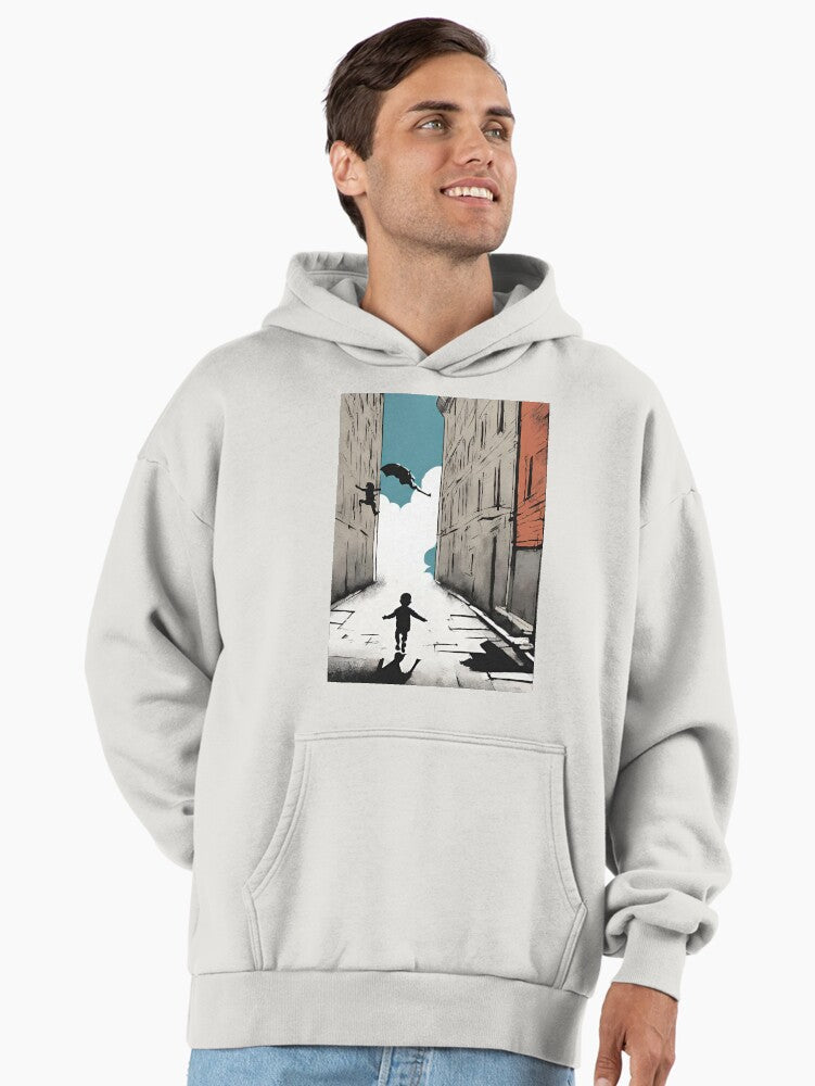 Walk the Walk Street Art Premium Oversized Hoodie Hoodie Premium Print