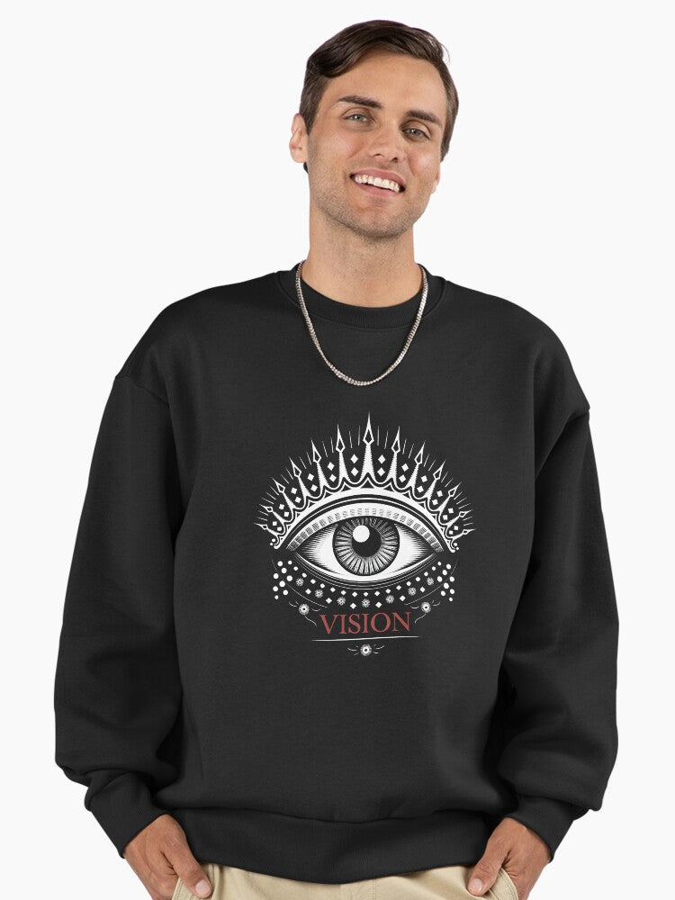 Vision design Premium Oversized Sweatshirt T Shirt Clean Design