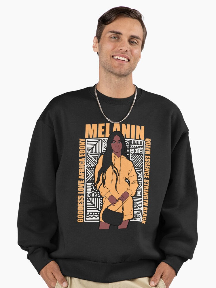 Melanin Design Premium Oversized Sweatshirt T Shirt Premium Print