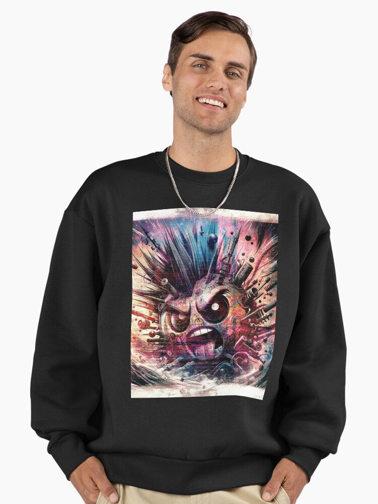 Bad emoji no027 Premium Oversized Sweatshirt T Shirt Minimal Style
