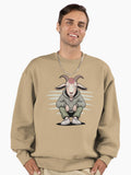 goat in retro Y2K style Premium Oversized Sweatshirt T Shirt Minimal Style