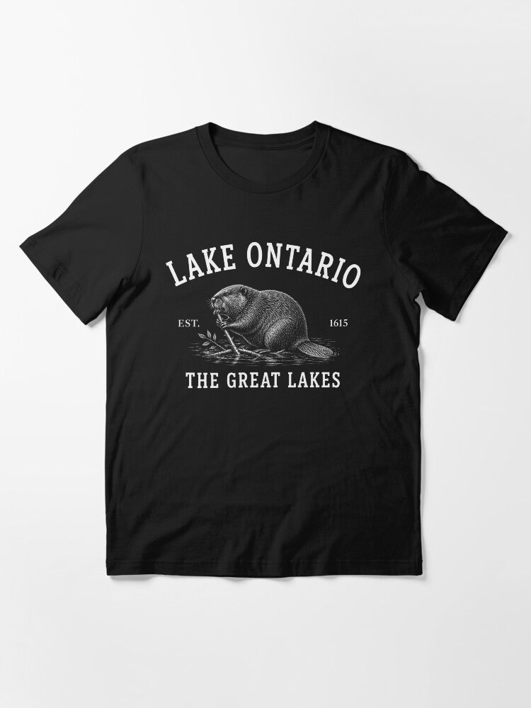 Lake Ontario Beaver - Vintage Great Lakes Wildlife Essential T-Shirt