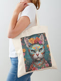 Da De Muertos--las Cat-rinas Frida Tote Bag | Cute Halloween Tote Bag | Reusable Eco Shopping Bag